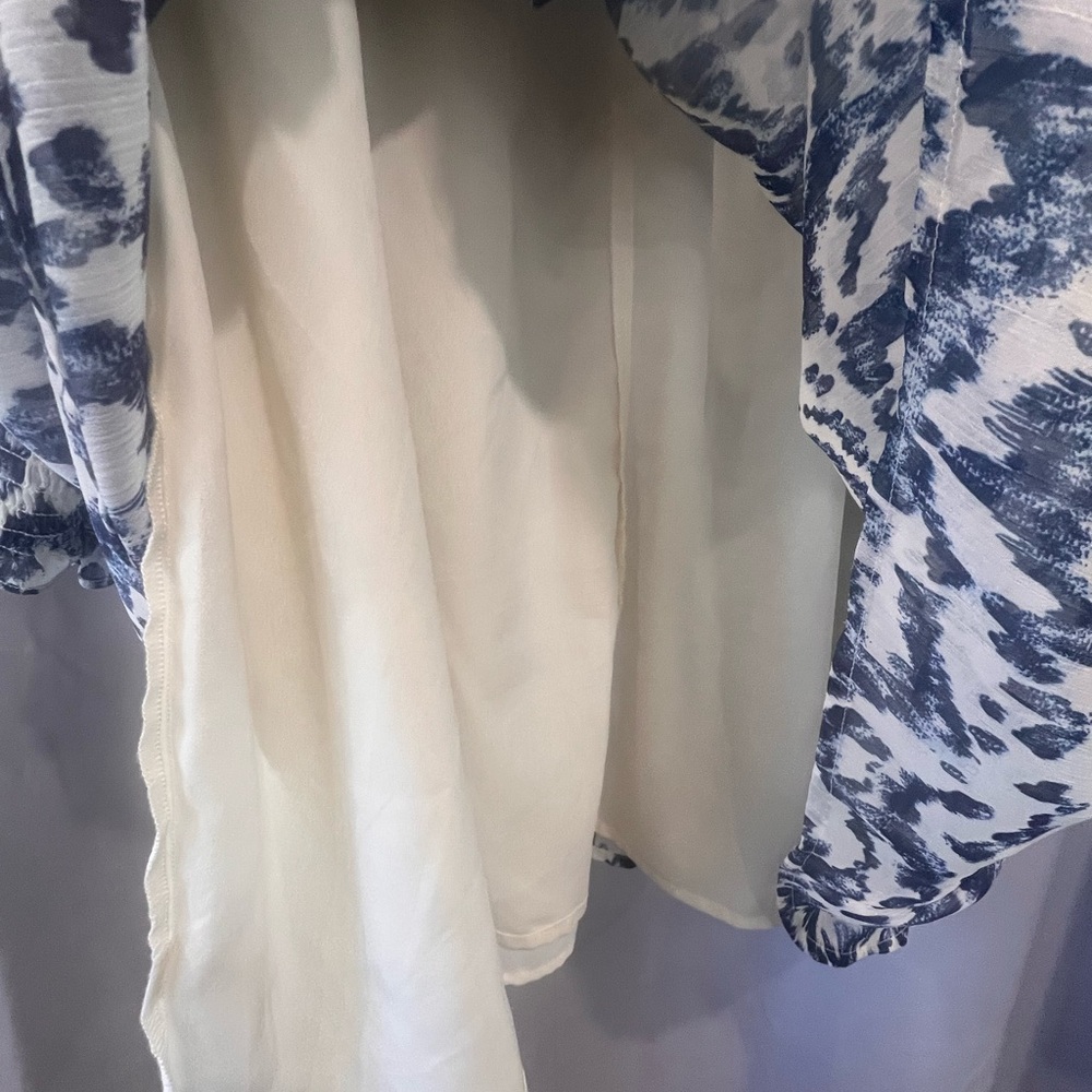 EUC Eloquii Blue and White Long Sleeve Dress - Picture 7 of 7